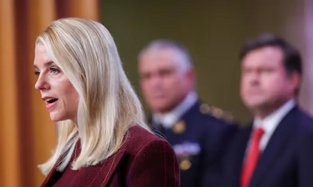 US Attorney General Pam Bondi speaks during the announcement of a law enforcement action during a press conference at the Department of Justice in Washington, DC, US, November 19, 2025. Photo: Reuters