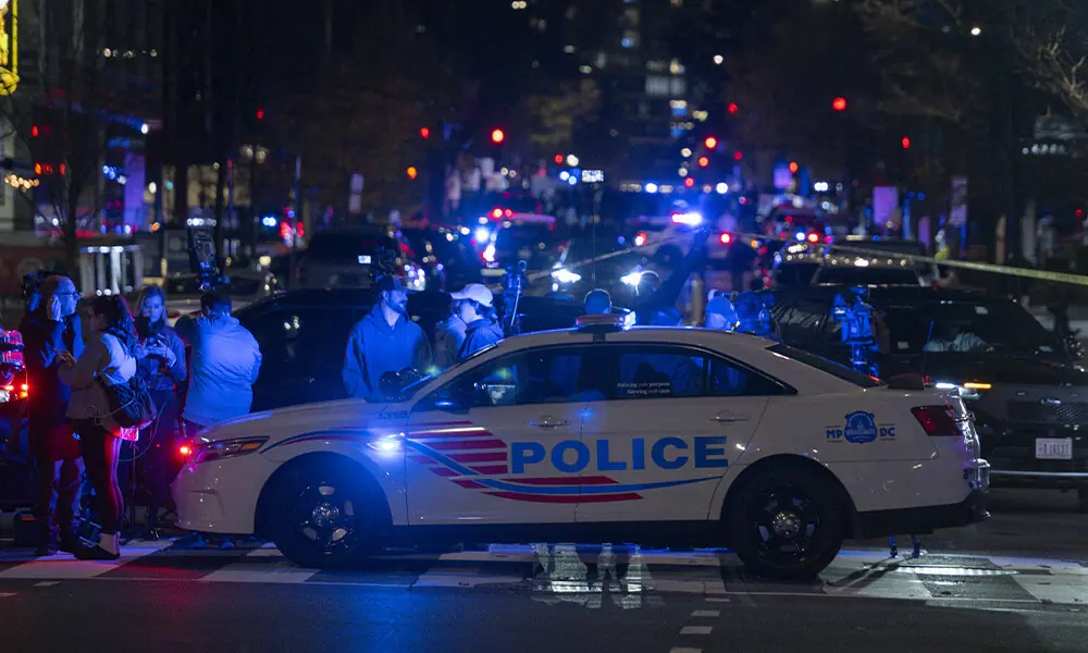 A view of the scene after two members of the US National Guard were shot and &lsquo;critically wounded&rsquo; near the White House in Washington DC, United States on November 26, 2025. Photo Reuters