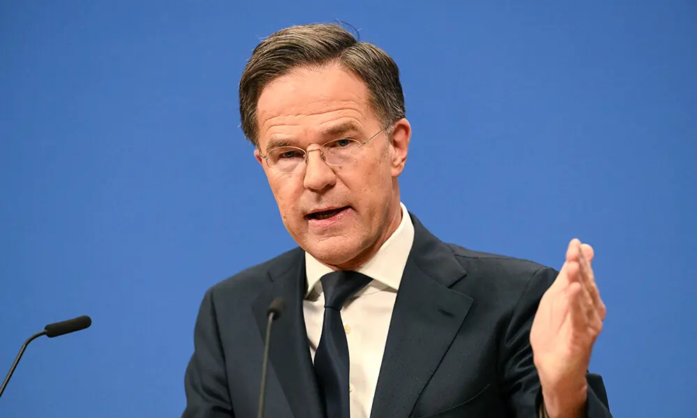 NATO Secretary General Mark Rutte addresses the media during a pre-ministerial press conference on the eve of a meeting of NATO Ministers of Foreign Affairs at NATO headquarters in Brussels on December 2, 2025. Photo: AFP