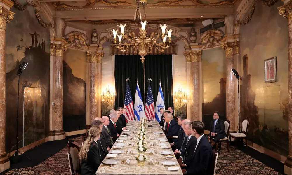 U.S. President Donald Trump and Israeli Prime Minister Benjamin Netanyahu, with their delegations, meet at Trump’s Mar-a-Lago club in Palm Beach, Florida, U.S., December 29, 2025. REUTERS U.S. President Donald Trump and Israeli Prime Minister Benjamin Netanyahu, with their delegations, meet at Trump’s Mar-a-Lago club in Palm Beach, Florida, U.S., December 29, 2025. REUTERS