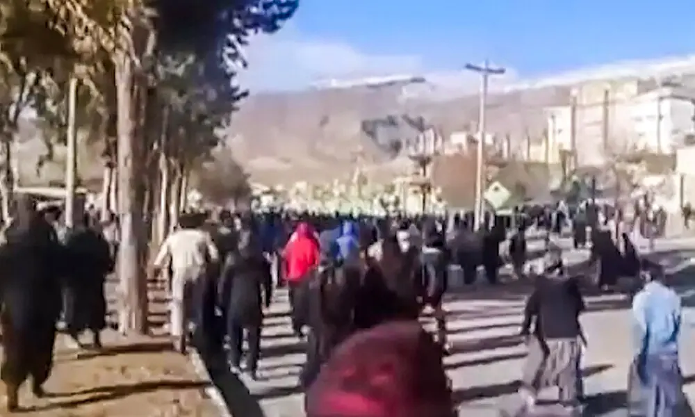 This video grab taken on January 4, 2026, from UGC images published on January 3, 2026, show protesters in the Malekshahi district of Iran’s western Ilam province. Photo: AFP This video grab taken on January 4, 2026, from UGC images published on January 3, 2026, show protesters in the Malekshahi district of Iran’s western Ilam province. Photo: AFP