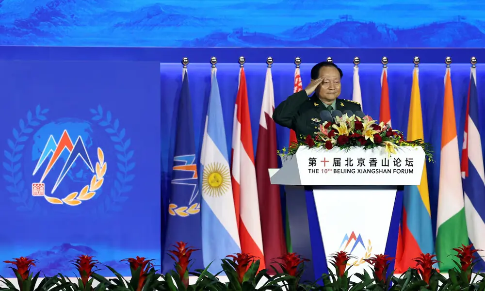 China&rsquo;s Central Military Commission Vice Chairman Zhang Youxia salutes at the Beijing Xiangshan Forum in Beijing, China October 30, 2023. File Photo: Reuters