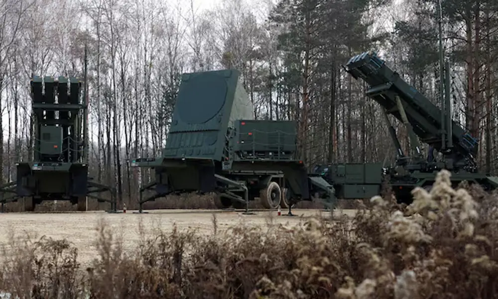 A general view of surface-to-air missile launchers of the Patriot (Wisla) system newly added into the Integrated Battle Command System (IBCS) at an army base in Sochaczew, Poland, December 18, 2024. File Photo: Reuters