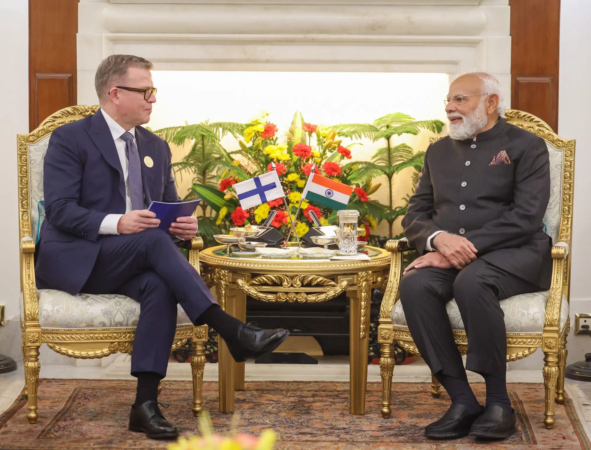 PM Narendra Modi meets Prime Minister of Finland, Petteri Orpo in New Delhi on February 18, 2026. Reuters