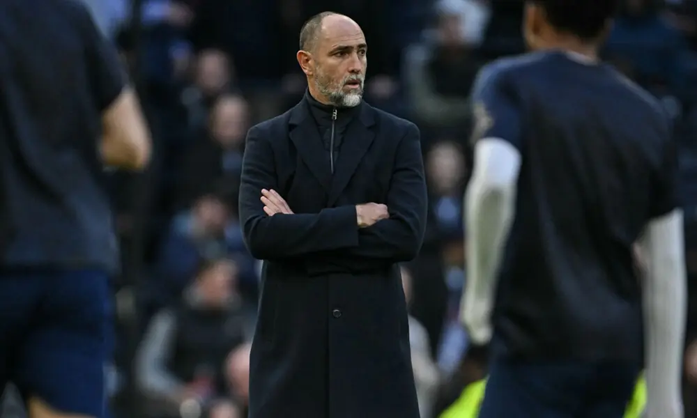 Tottenham Hotspur&rsquo;s Croatian coach Igor Tudor (C) is pictured before the start of the English Premier League football match between Tottenham Hotspur and Arsenal at the Tottenham Hotspur Stadium in London, on February 22, 2026. Photo: AFP