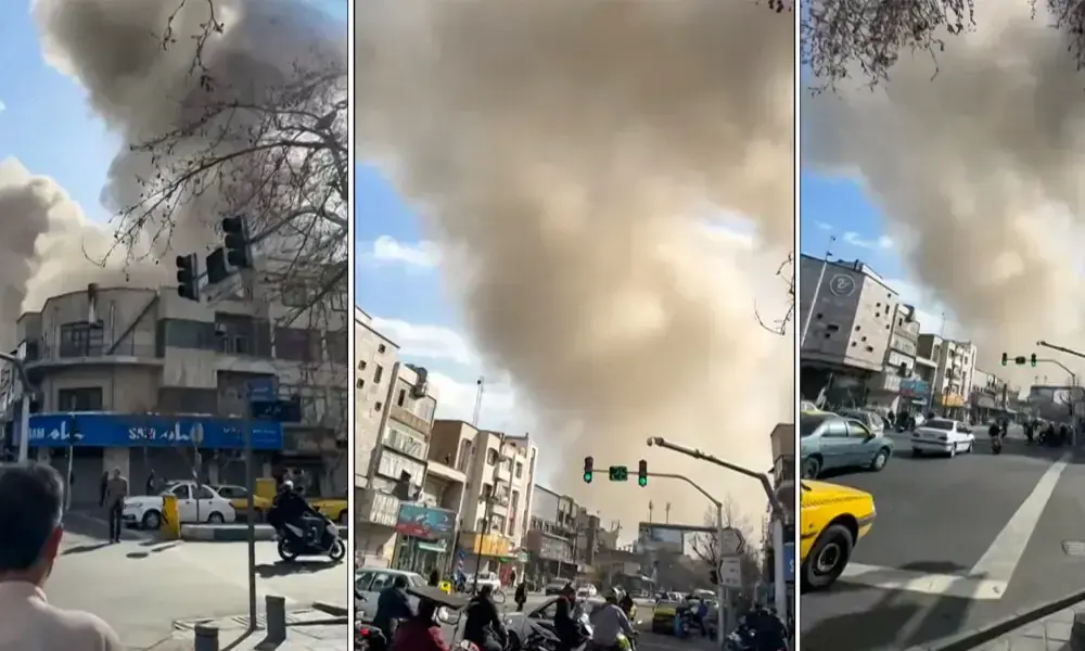 This combination of video grabs taken from UGC images posted on social media on February 28, 2026, and verified by AFPTV teams in Paris, show a repoted explosion in Tehran.
Photos: AFP