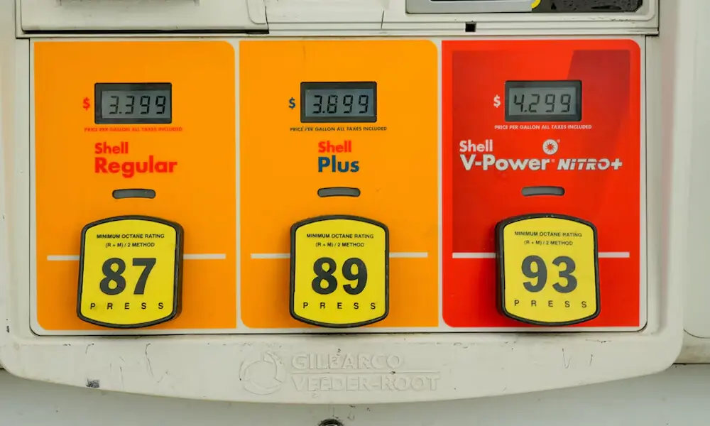 Gas prices are seen at an Shell station pump as the price of oil and gas has surged amid the U.S.-Israeli conflict with Iran, in Washington, D.C., U.S. Reuters