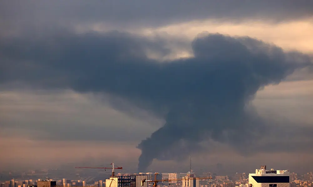 Smoke rises from the site of airstrikes in Tehran on March 7, 2026.
Loud explosions struck the Iranian capital on March 7, state TV reported, as the war with Israel and the United States entered its second week. File Photo: AFP