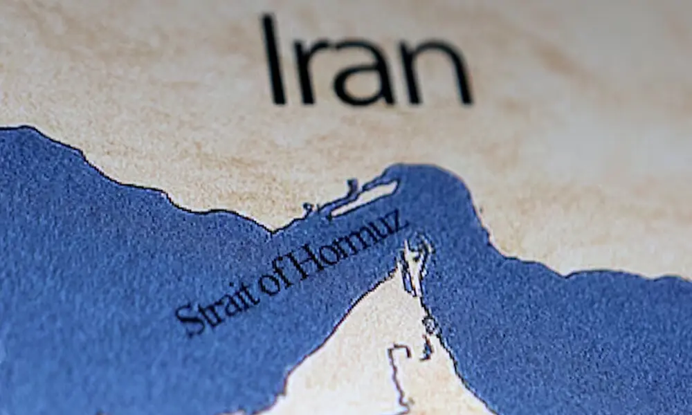 A map showing the Strait of Hormuz and Iran is seen in this illustration taken June 22, 2025. File Photo: Reuters