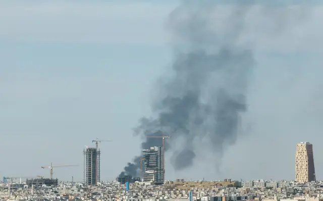 Smoke rises above Riyadh, amid the U.S.-Israeli conflict with Iran, in Riyadh, Saudi Arabia, March 5, 2026. REUTERS