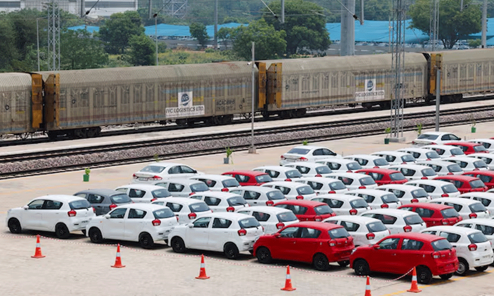 Maruti Suzuki Celerio cars are parked beside an in-plant railway siding at Maruti Suzuki&rsquo;s plant in Manesar, Haryana, India. REUTERS