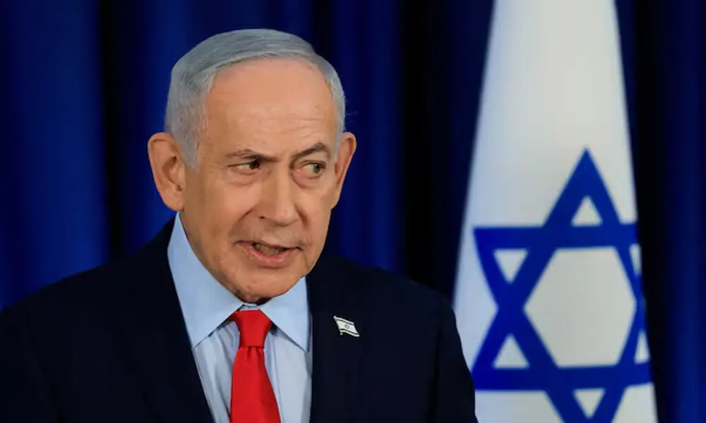 Israeli Prime Minister Benjamin Netanyahu speaks during a press conference, amid the U.S.-Israel conflict with Iran, in Jerusalem, March 19, 2026. REUTERS