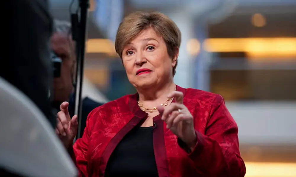 International Monetary Fund (IMF) Managing Director Kristalina Georgieva attends an interview during IMF/World Bank Spring Meetings in Washington, D.C., U.S., April 15, 2026. REUTERS