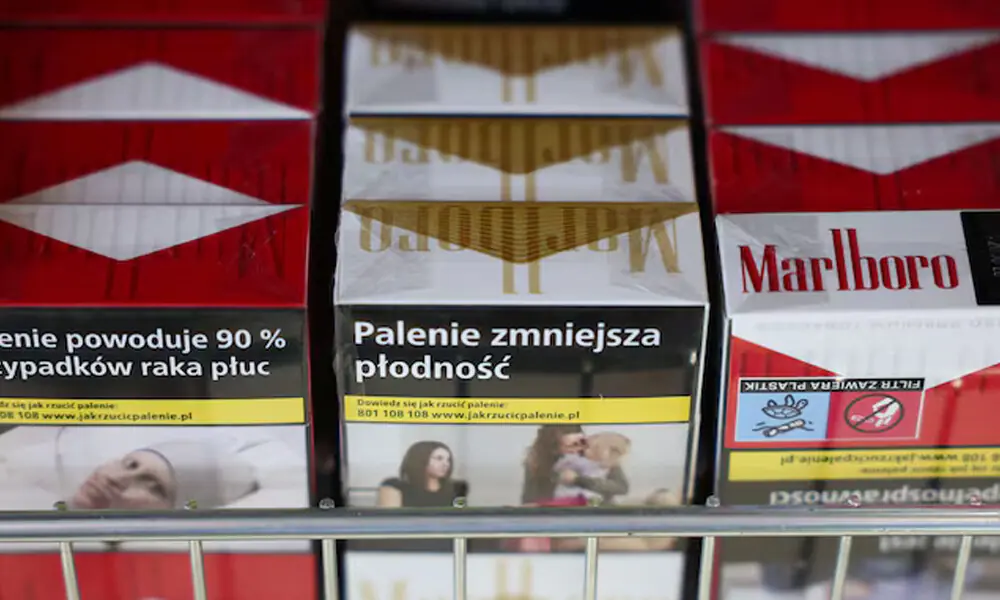 Packages of Marlboro cigarettes produced by Philip Morris International are seen at the grocery store in Warsaw, Poland May 29, 2024. File Photo: Reuters