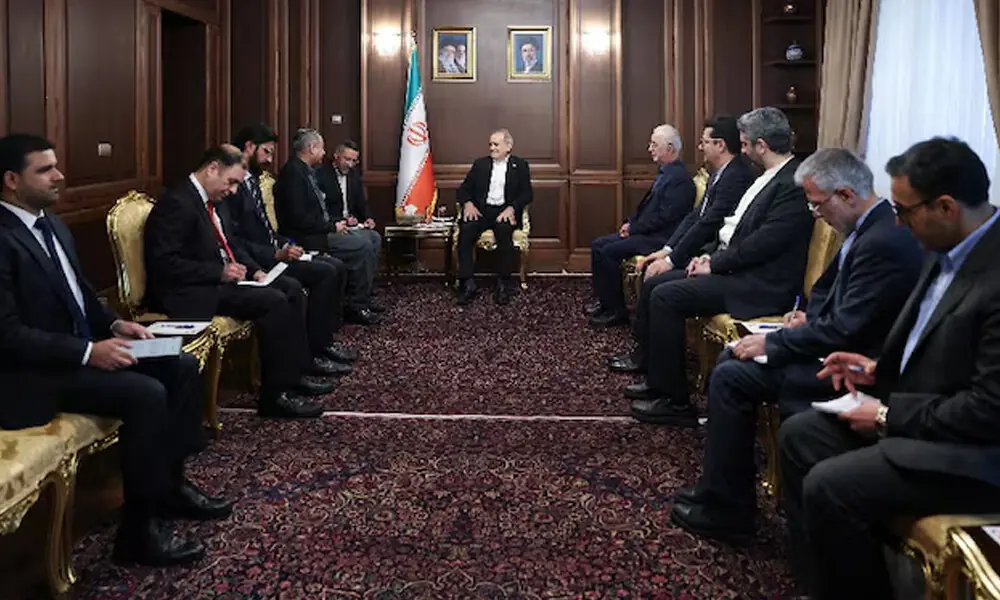Iranian President Masoud Pezeshkian meets with Pakistan's Interior Minister Mohsin Naqvi, in Tehran, Iran, May 17, 2026. Photo: Reuters Iranian President Masoud Pezeshkian meets with Pakistan's Interior Minister Mohsin Naqvi, in Tehran, Iran, May 17, 2026. Photo: Reuters