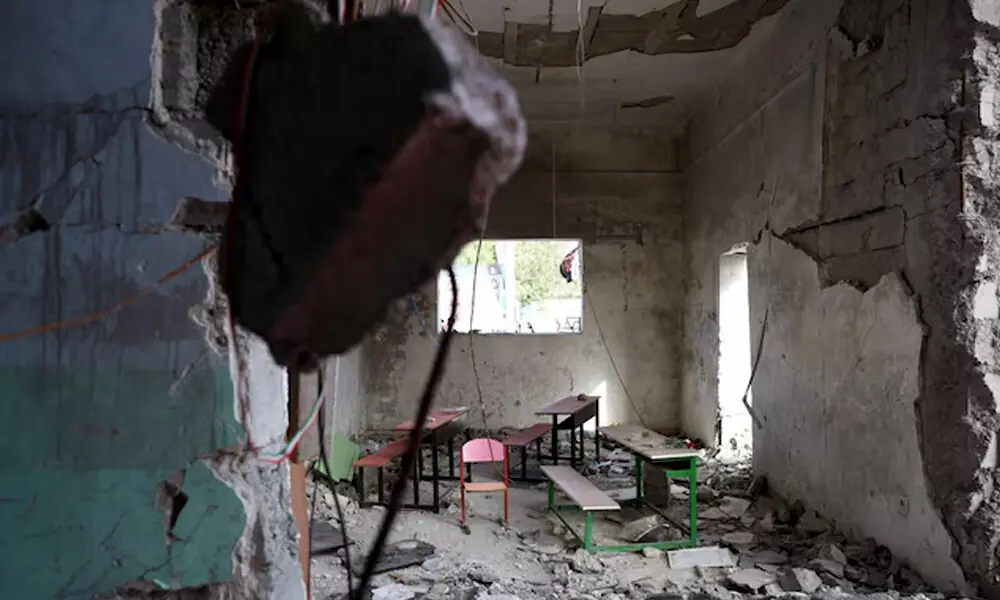 The Minab school damaged by a strike on February 28, in Minab, Iran, May 21, 2026. Photo: REUTERS The Minab school damaged by a strike on February 28, in Minab, Iran, May 21, 2026. Photo: REUTERS