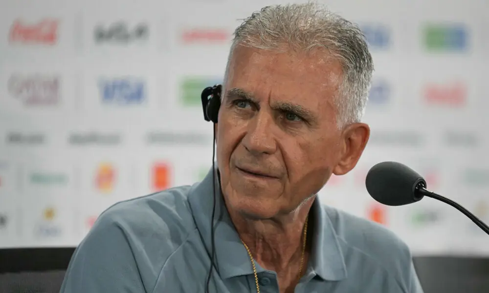 Portuguese head coach Carlos Queiroz gives an MD-1 press conference at the Kansas City Stadium in Kansas City on July 2, 2026, on the eve of the 2026 World Cup round of 32 football match between Colombia and Ghana. Photo: AFP