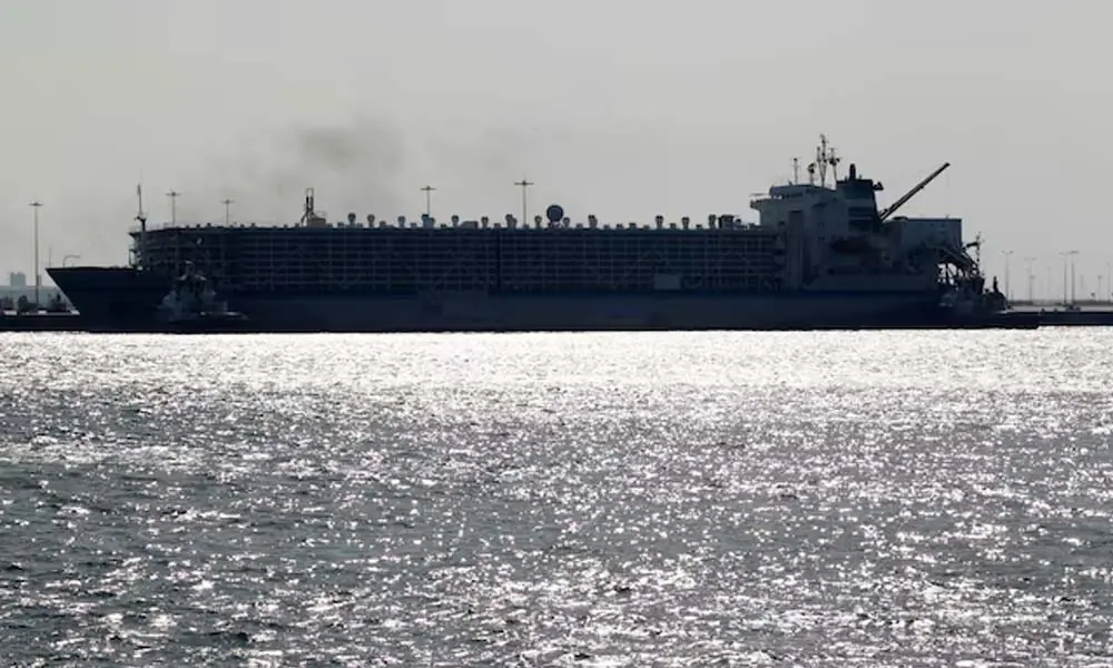 A ship decks at Hamad port in Doha, Qatar. Reuters