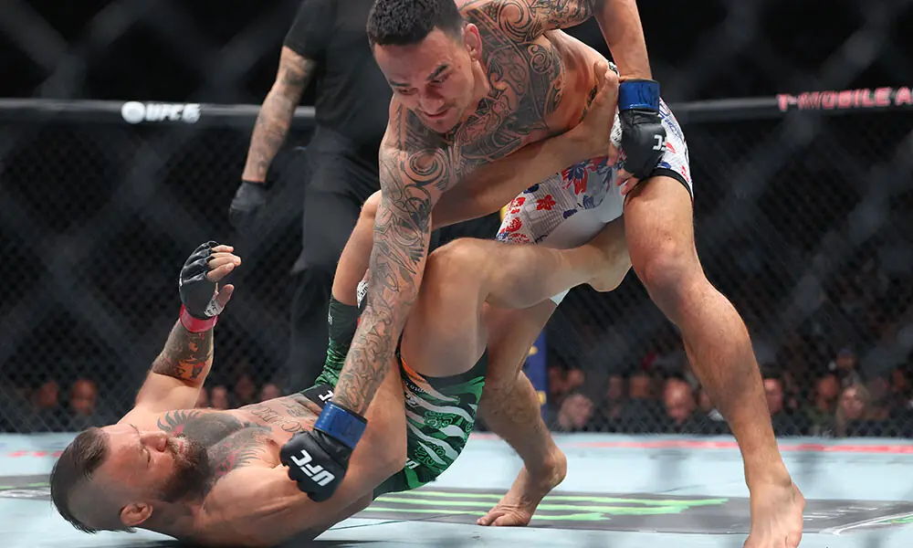 Max Holloway of the United States lands a punch on Conor McGregor of Ireland during the first round in their welterweight bout during UFC 329 at T-Mobile Arena on July 11, 2026 in Las Vegas, Nevada. Photo: AFP Max Holloway of the United States lands a punch on Conor McGregor of Ireland during the first round in their welterweight bout during UFC 329 at T-Mobile Arena on July 11, 2026 in Las Vegas, Nevada. Photo: AFP