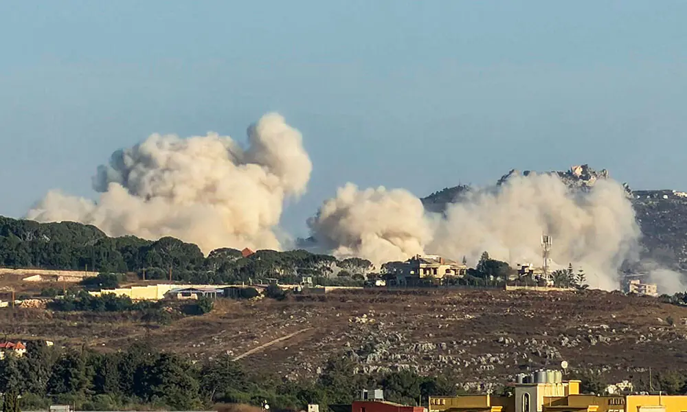 Smoke rises following Israeli controlled-explosions in the village of Kfar Tibnit as seen from Nabatieh in southern Lebanon on July 18, 2026. Photo: AFP Smoke rises following Israeli controlled-explosions in the village of Kfar Tibnit as seen from Nabatieh in southern Lebanon on July 18, 2026. Photo: AFP