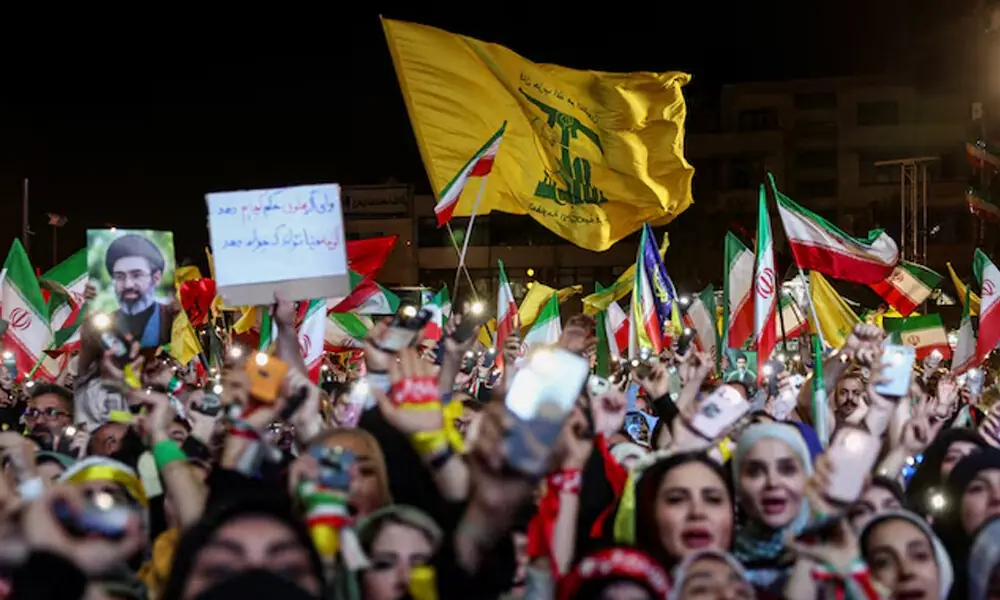 A Hezbollah flag during an anti-U.S. and Israeli rally after Iran's missile attack on Israel, in Tehran, Iran, June 7, 2026. REUTERS A Hezbollah flag during an anti-U.S. and Israeli rally after Iran's missile attack on Israel, in Tehran, Iran, June 7, 2026. REUTERS