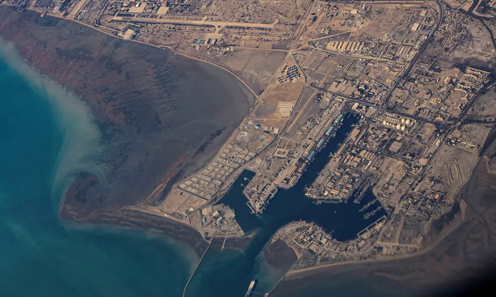 An aerial view of the Iranian shores and Port of Bandar Abbas in the strait of Hormuz. Photo: Reuters An aerial view of the Iranian shores and Port of Bandar Abbas in the strait of Hormuz. Photo: Reuters