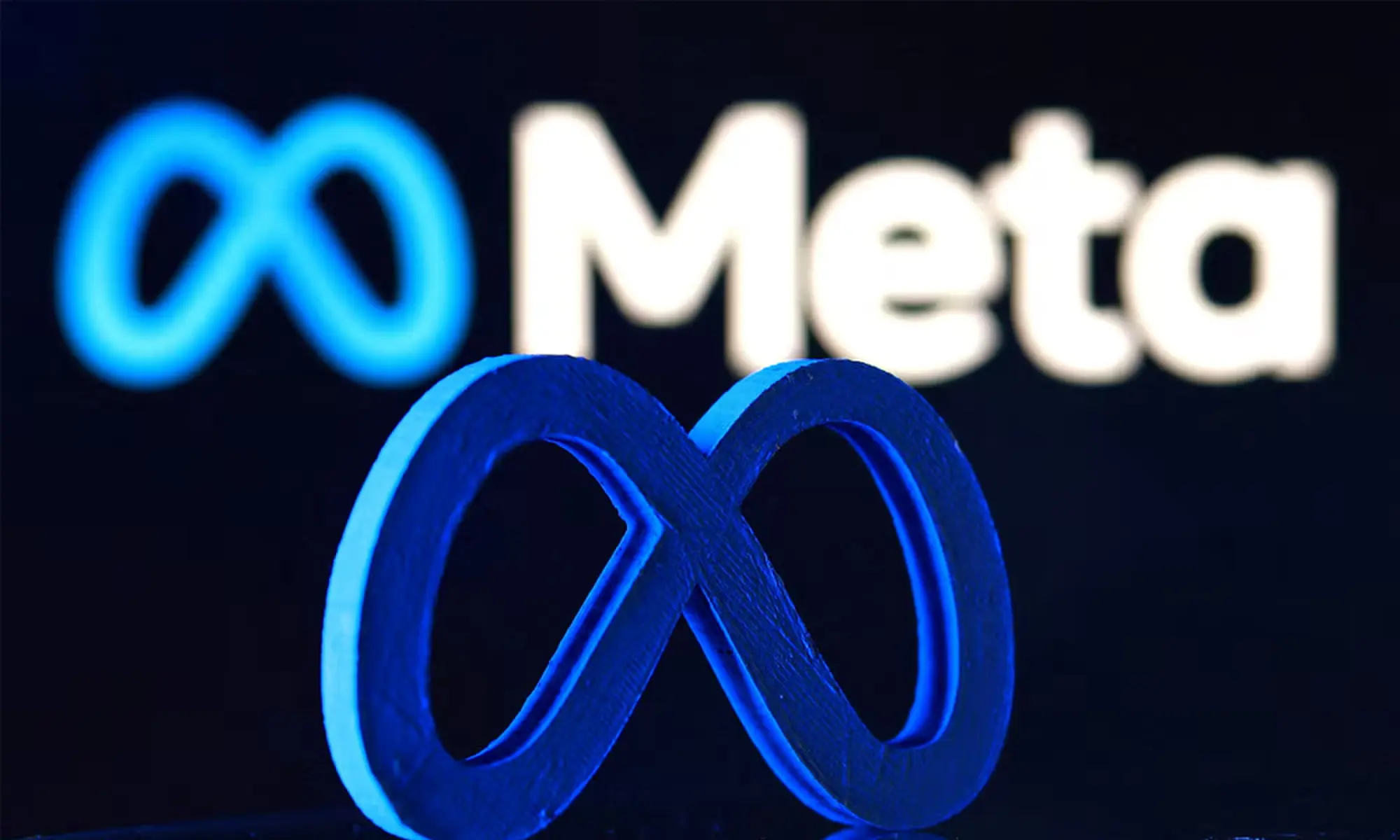 A 3D-printed Meta logo is seen in this illustration taken July 20, 2026. REUTERS