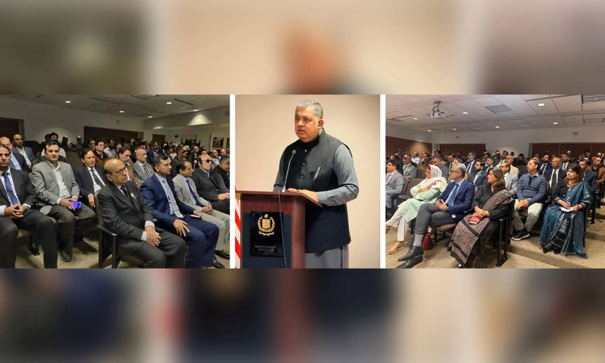 Washington: Pakistan's Ambassador to the US, Rizwan Saeed Sheikh, addressing Kashmir Black Day event held at the Embassy of Pakistan, Washington DC-27th October 2026. Washington: Pakistan's Ambassador to the US, Rizwan Saeed Sheikh, addressing Kashmir Black Day event held at the Embassy of Pakistan, Washington DC-27th October 2026.