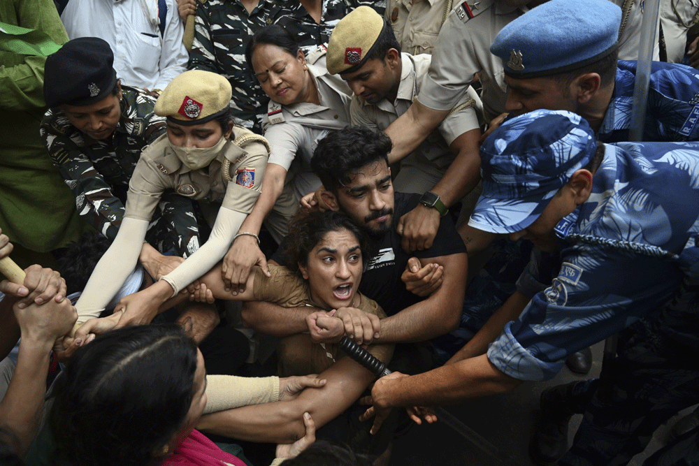 Indian police detain protesting wrestlers