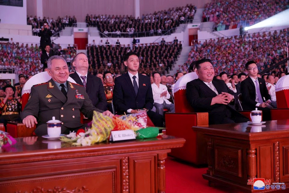 North Korea&rsquo;s Kim shows off banned missiles to Russian minister