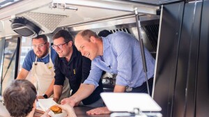 Burger king: Prince William serves up food to surprised diners