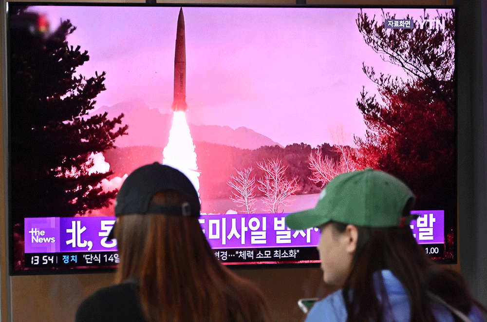 North Korea fires two ballistic missiles with leader Kim away in Russia