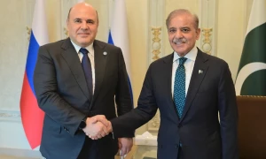 PM Shehbaz meets Russian counterpart on SCO sidelines