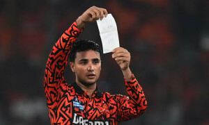 Hyderabad&rsquo;s Abhishek writes own script in special IPL ton