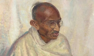 Rare Gandhi portrait smashes estimate to sell for nearly £153,000 Rare Gandhi portrait smashes estimate to sell for nearly £153,000