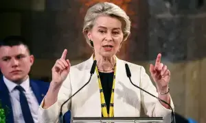 EU chiefs vow Ukraine support will not falter before Trump talks