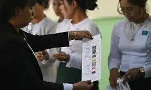 Myanmar pro-military party claims huge lead in junta-run poll