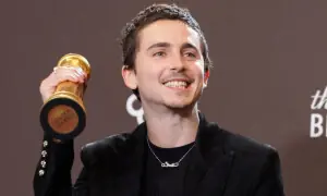 Timothee Chalamet beats DiCaprio at Hollywood&rsquo;s Golden Globes