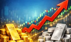 Gold, silver rise to near record highs on safe-haven demand