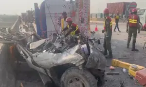 Women and children among 13 killed in M9 accident Women and children among 13 killed in M9 accident