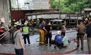 At least eight killed after train collision sparks bus fire in Thailand