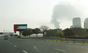 Drone strike starts fire outside UAE nuclear plant