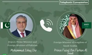 DPM Dar, Saudi FM Faisal discuss prevailing regional situation