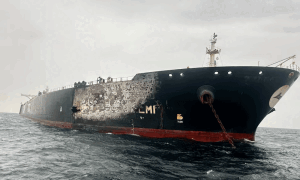 Iran's Guards say tanker catches fire after explosion near Strait of Hormuz