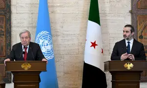 Guterres meets Syria's Sharaa on first visit to Damascus by UN chief in 17 years
