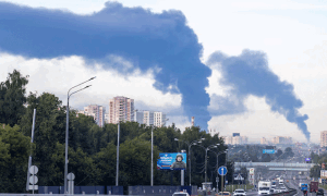 Apartment building in Chekhov near Moscow damaged in drone attack, regional governor says