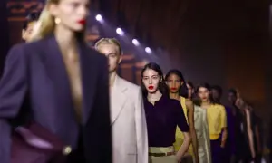 Victoria Beckham presents sheer dresses and oversized suits for spring/summer 2027