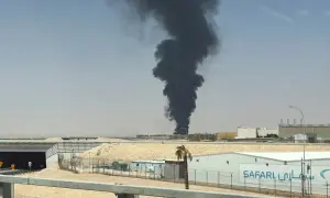 Plane billows smoke at Riyadh airport as Houthis escalate attacks