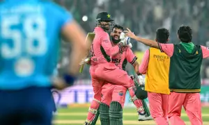 Shadab’s century powers Pakistan to thrilling one-wicket win over England Shadab’s century powers Pakistan to thrilling one-wicket win over England