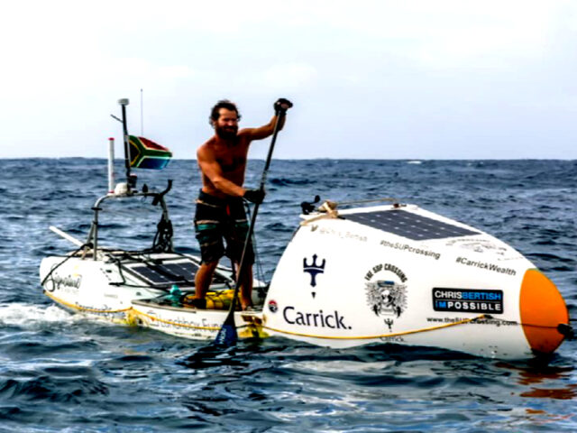 Man becomes world-first to cross Atlantic Ocean on Paddle Board